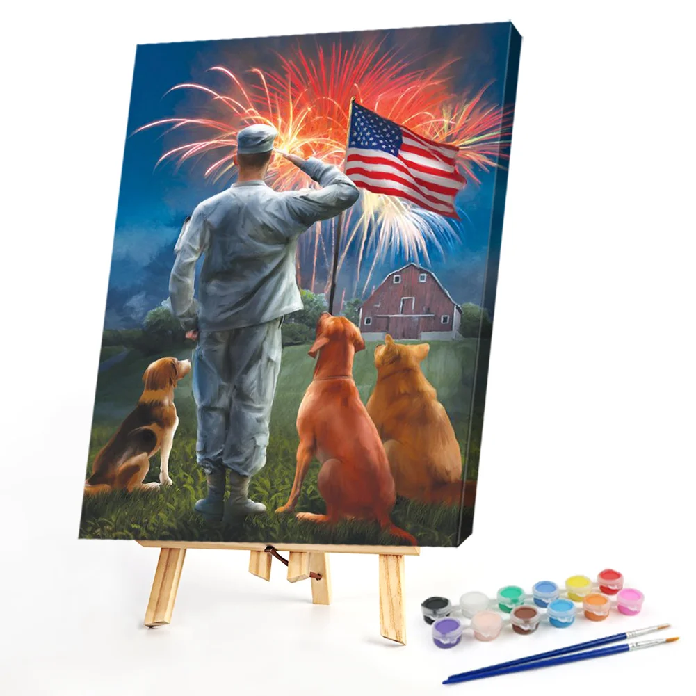 Veterans Salute - Paint By Numbers(40*50CM)