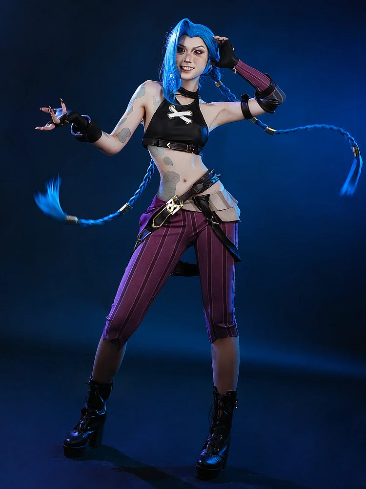 Lol League Of Legends Cos Costume Jinx Battle Of The Two Cities Anime Clothing Cosplay Costume C19030