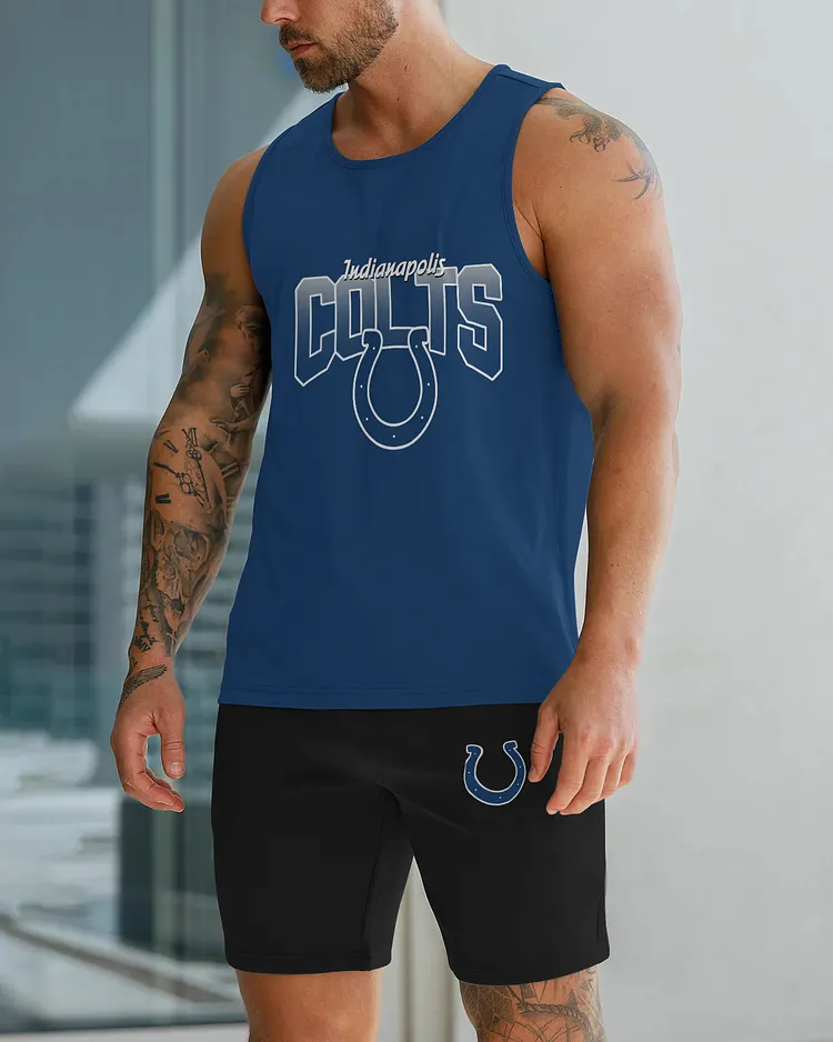 Indianapolis Colts Limited Men's Tank Top And Shorts Set