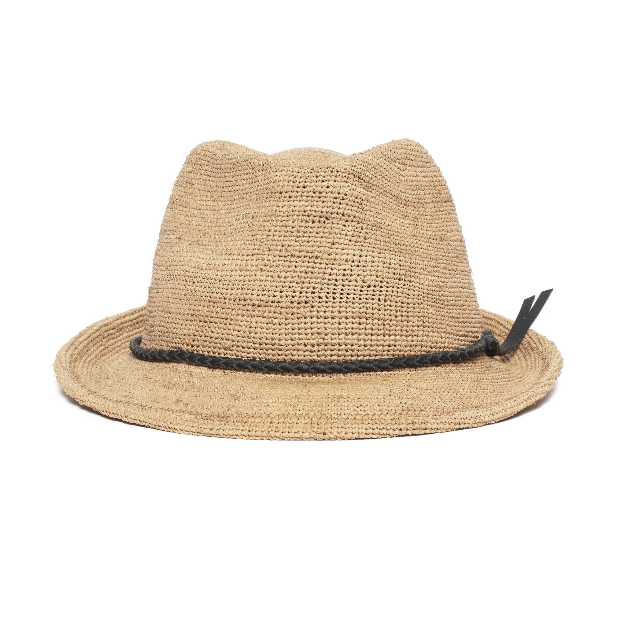 【Brad Pitt same style!】Can be rolls up for packing- Goorin Bros Morning Glory Raffia Straw Trilby Fedora