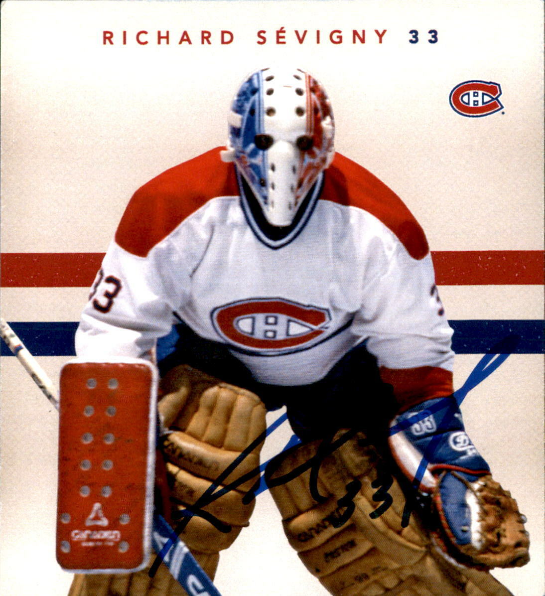 Richard Sevigny SIGNED 3.75 x 4 CANADIAN TIRE PROMO card MONTREAL CANADIENS