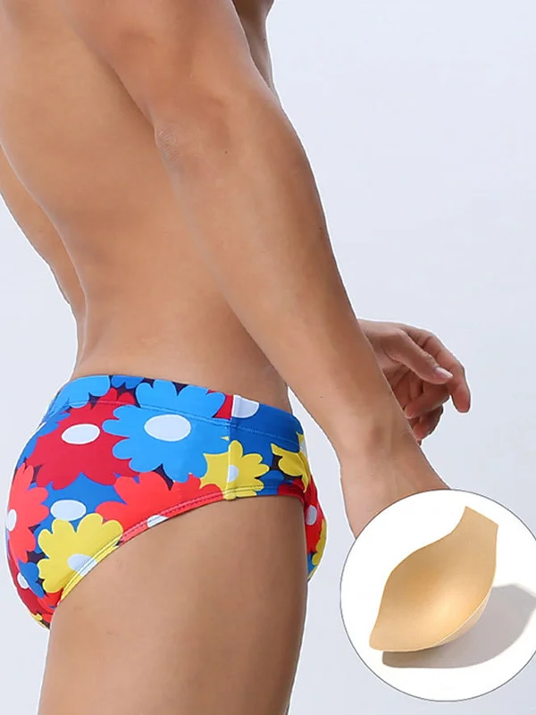 Colorful Floral Print With Cups Trunks