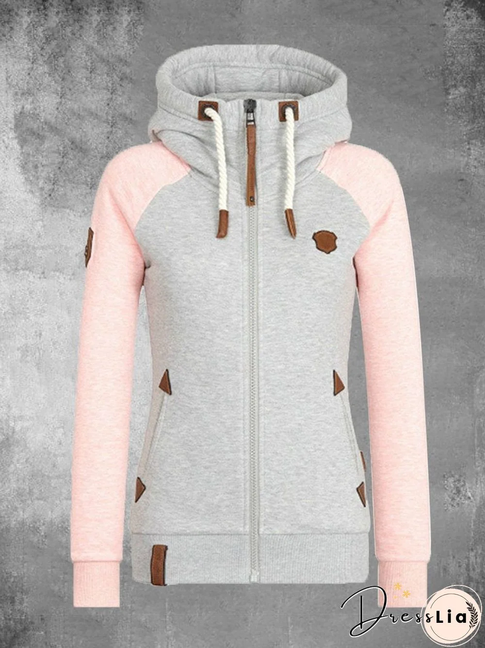 Women Color Joint Hoodie Top