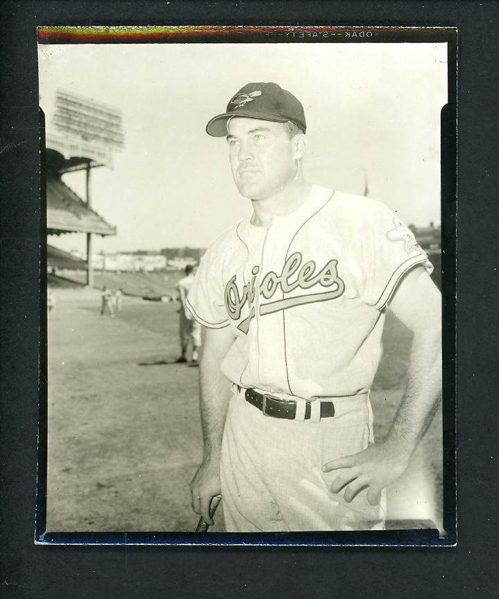 William N. Jacobellis Type I Contact Print Photo Poster painting Dave Philley Baltimore Orioles