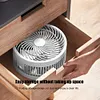 Folding Telescopic Floor Fan Summer Mute Student Desktop Table Fan (White)