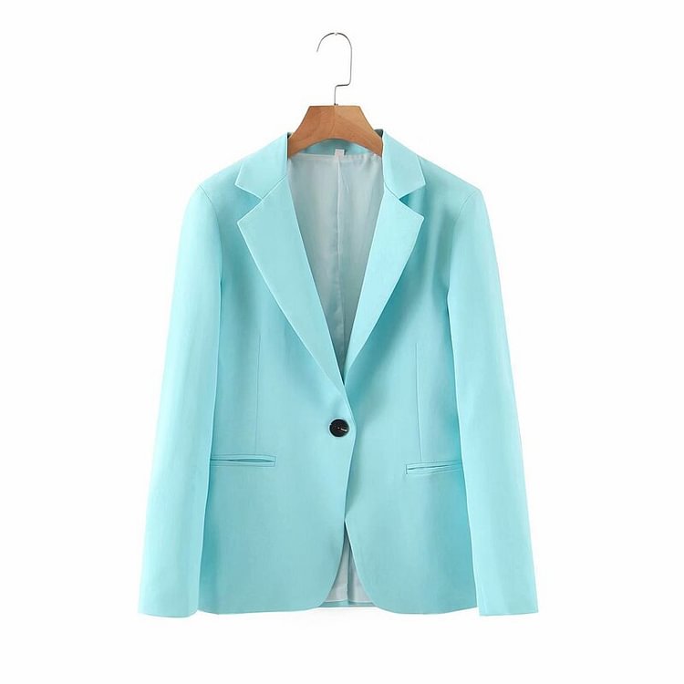 Spring Autumn Purple Pink 2 Piece Set Women Single Button Office Lady Blazer Jacket Tops+Zipper Pants Suit Female Trousers - BlackFridayBuys