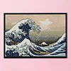 (US Only)Waves Printed Cross Stitch Kit 60x44cm DIY 11CT Thread Art Needlework Home Decor
