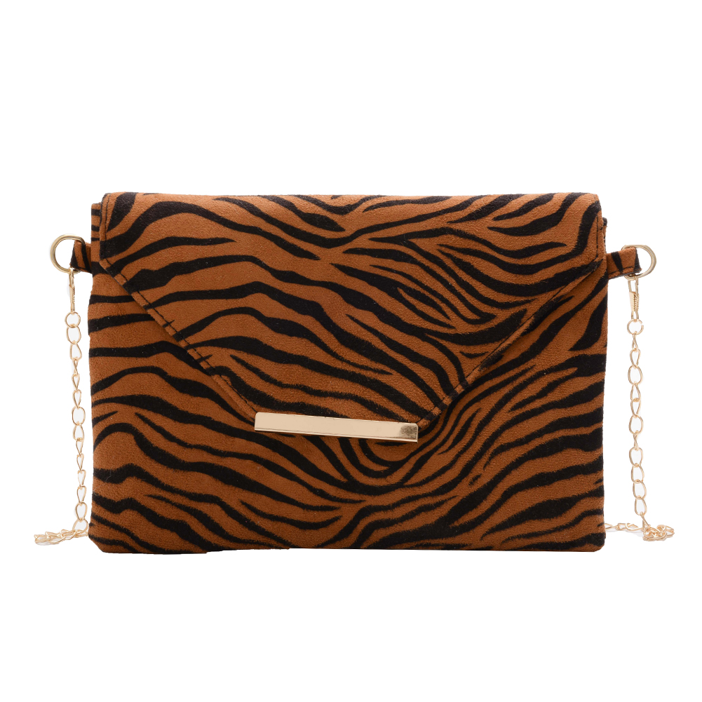 

Fashion Animal Pattern Envelope Crossbody Bag Women Suede Chain Wristlet, Style 2, 501 Original
