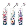 3Pcs Special Shape Flowers Diamond Painting Bookmark Making Kit for Book Lovers