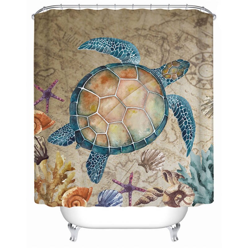 

Sea Turtle - Print Shower Curtain, 180*200cm, 501 Original