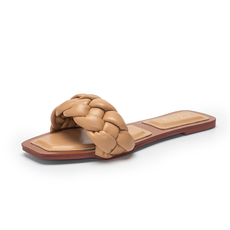 Fashionable woven casual outer wear slippers-Neogeekshirts:luchamp