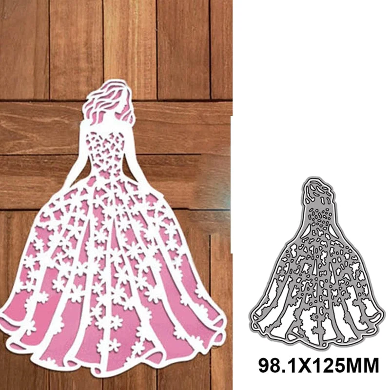 Beautiful Bride Princess Metal Cutting Dies for DIY Scrapbook Embossing Album Paper Card Craft Folder Decorative 2021 New