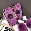 Hair Ball Airbag Bracket Diamond Huawei iPhone Samsung Case