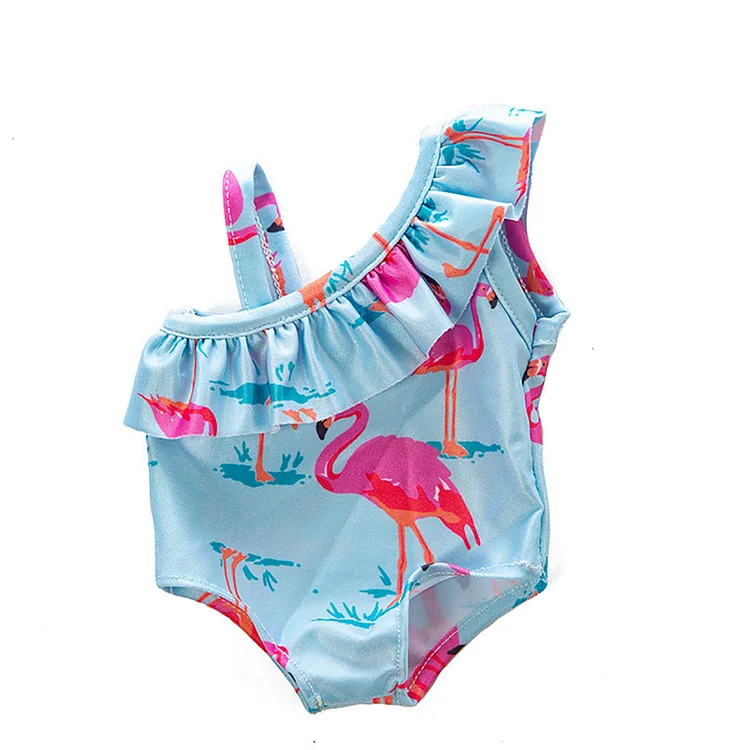  For 12"-16" Full Body Silicone Baby Girl Doll Swimsuit 1-Piece Set Accessories - Reborndollsshop®-Reborndollsshop®