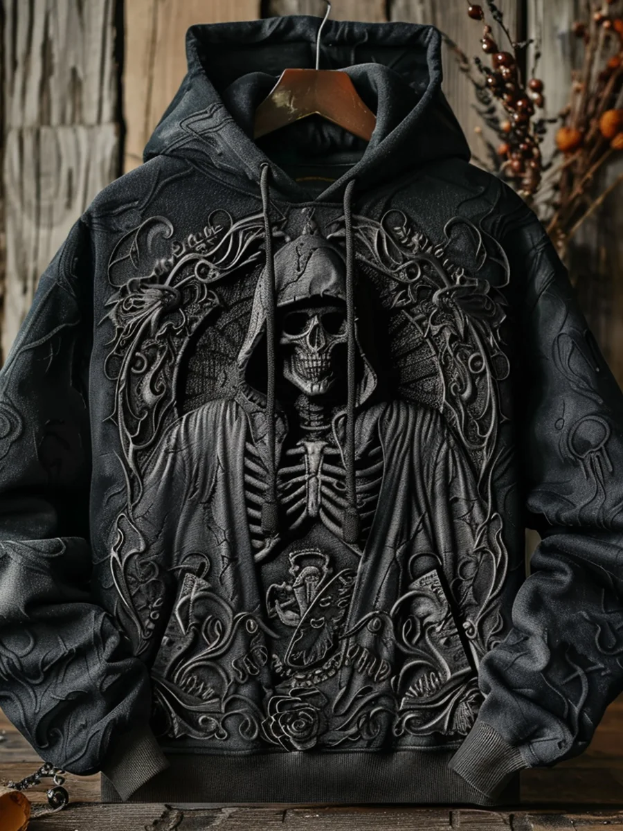 Dark Death Print Hoodie