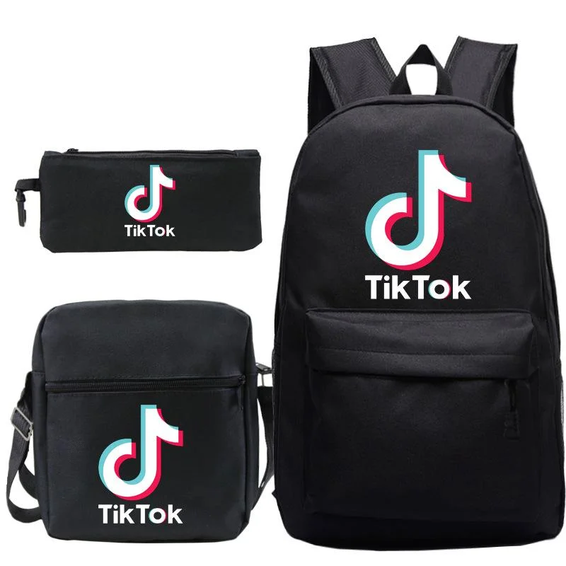 Buzzdaisy Tik Tok Backpack Teen Boys Girls School Book bag with Shouder Bag Pen Case 3 in 1
