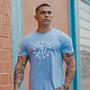 Men's 76 We The People T-Shirt - Heather Sky Blue mysite James Yang