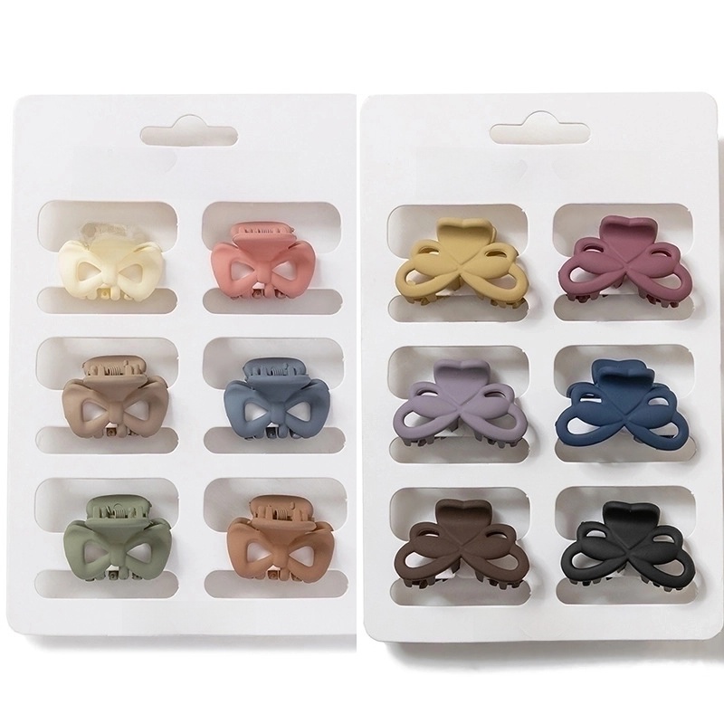 Women’s Sweet Geometric Bow Knot Plastic Resin Stoving Varnish Hair Claws