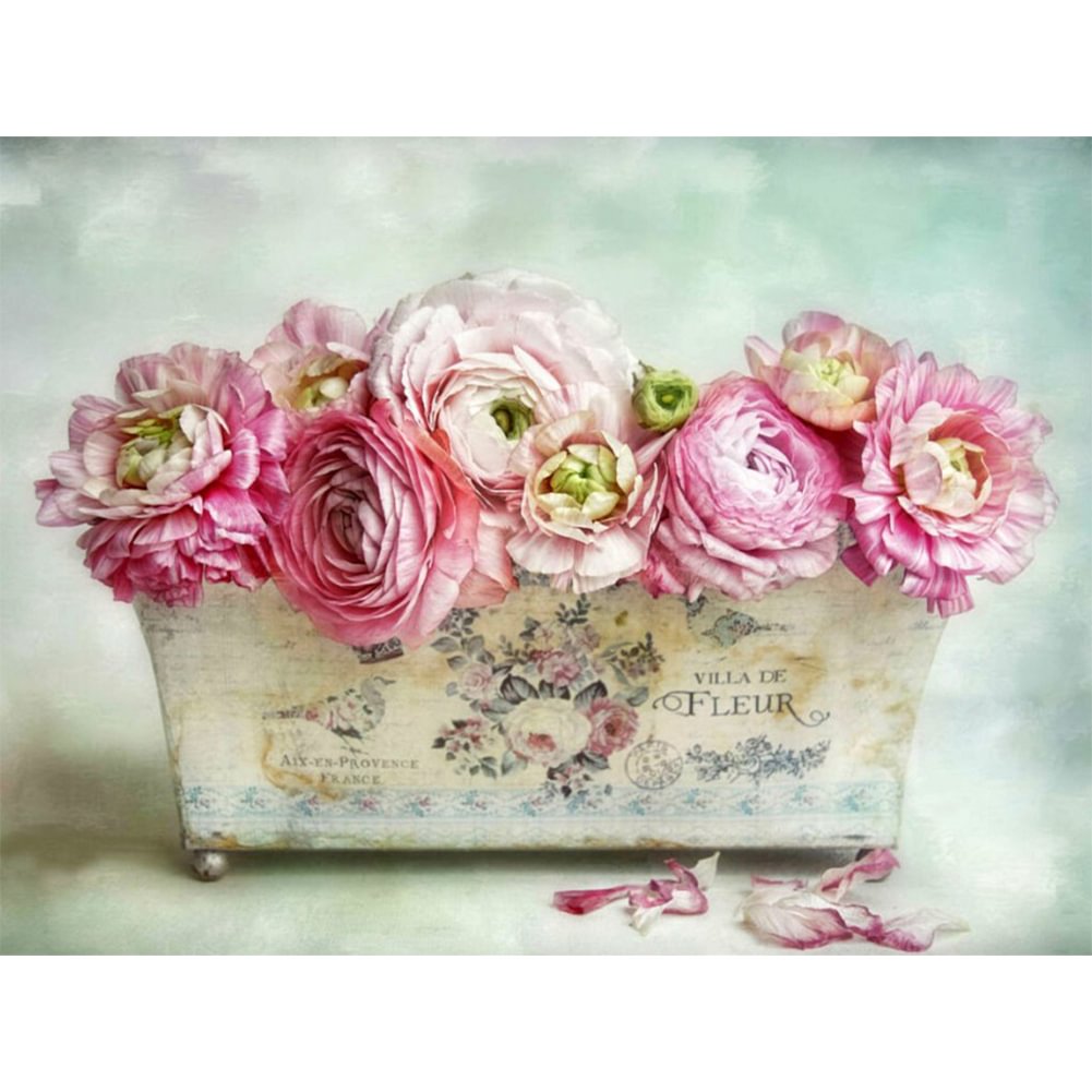 Flower Series - Full Round - Diamond Painting (40*30cm)