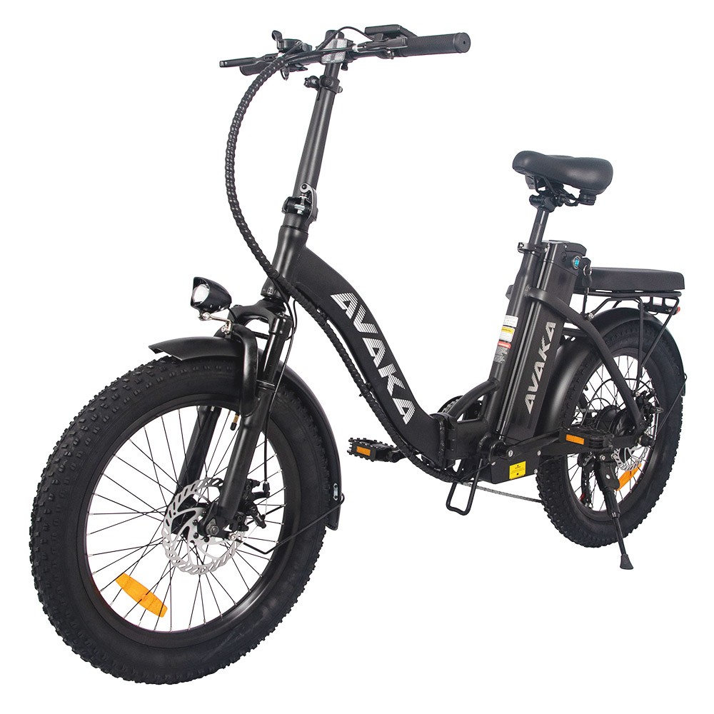 AVAKA BZ20 PLUS Electric Bike Foldable 20*3.0 Inch Fat Tires 500W Brushless Motor 25Km/h Max Speed 48V 15Ah Battery 100Km Range