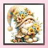 Floral Gnome Bead Embroidery Kit Pre-Printed Bead Cross stitch