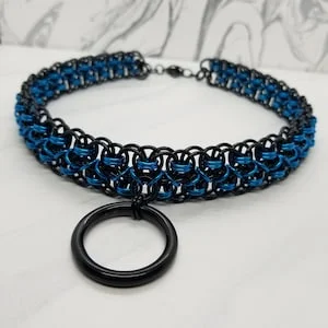 pornhint Pornhint Black Chainmail Fetish Collar, Day Collar