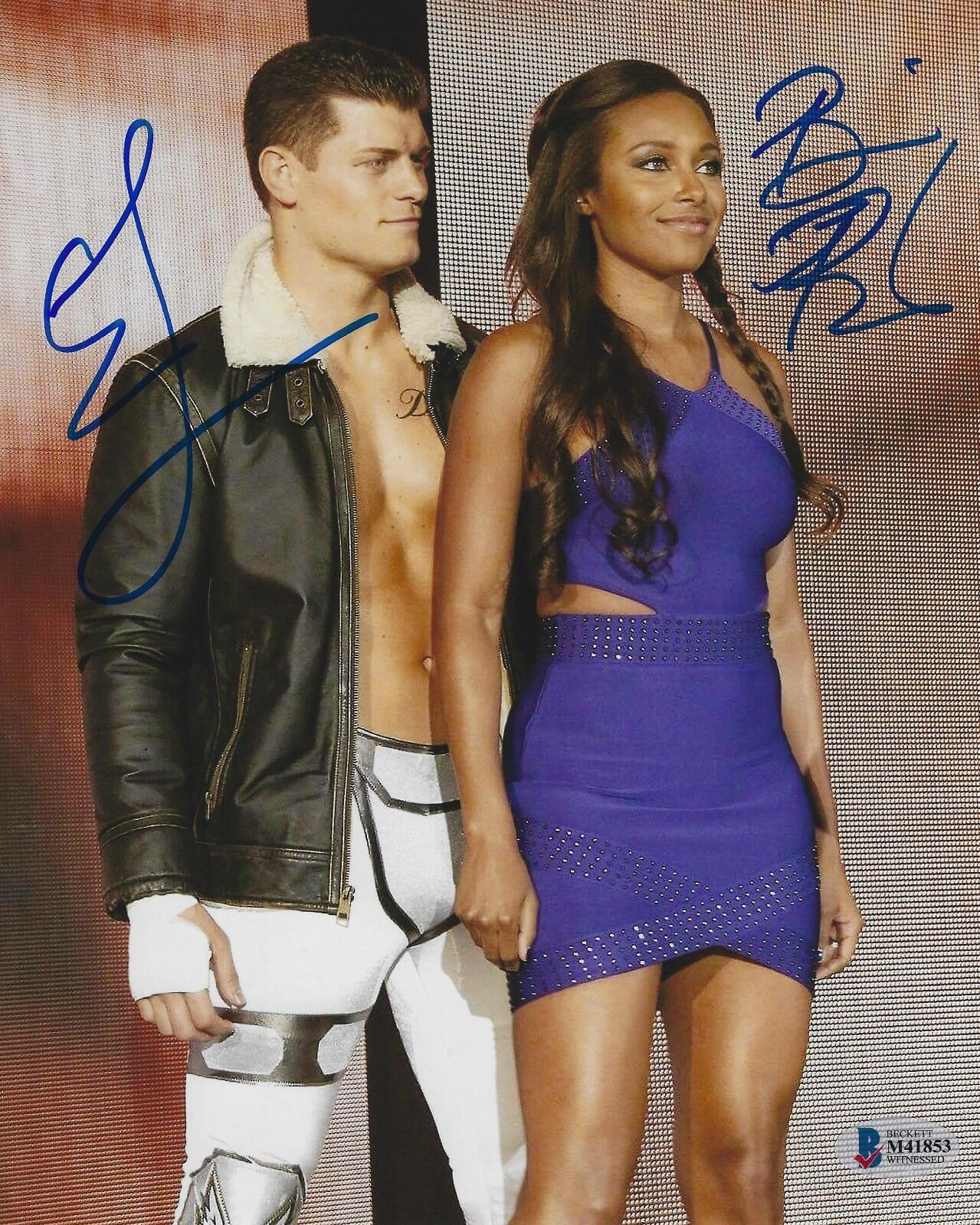 Cody Brandi Rhodes Signed 8x10 Photo Poster painting BAS COA All Elite New Japan Pro Wrestling 3