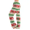 Women's Christmas Santa Claus Printed Casual Home Indoors Pants Trousers