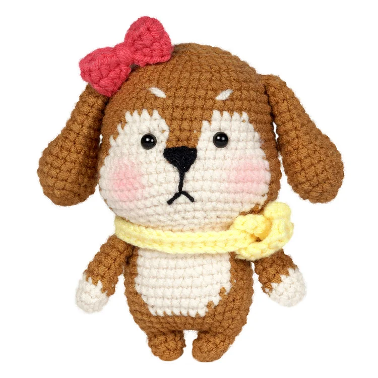 YarnSet - Crochet Kit For Beginners - Grey Cute Dog
