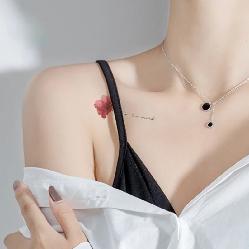 Mermaid Cat Fox Flower Wind chimes rabbit Waterproof Temporary Tattoo Sticker Rose Flash Tattoos Body Art Fake Arm tatoo Women