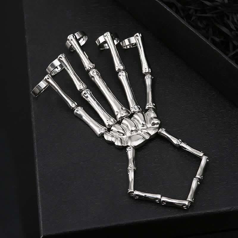 Skeleton Pattern Design Folding Rings Bracelet