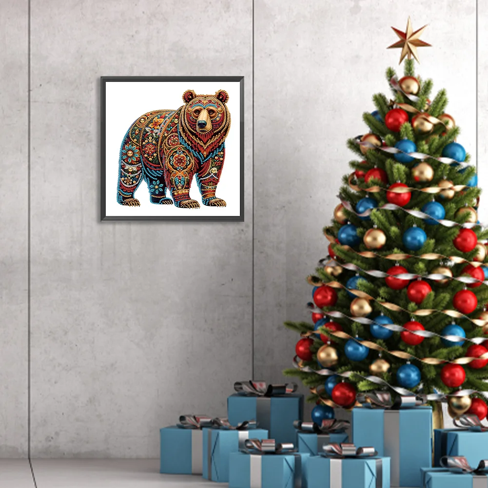 Diamond Painting - Partial Special Shaped Drill - Gorgeous Bear(Canvas|30*30cm)