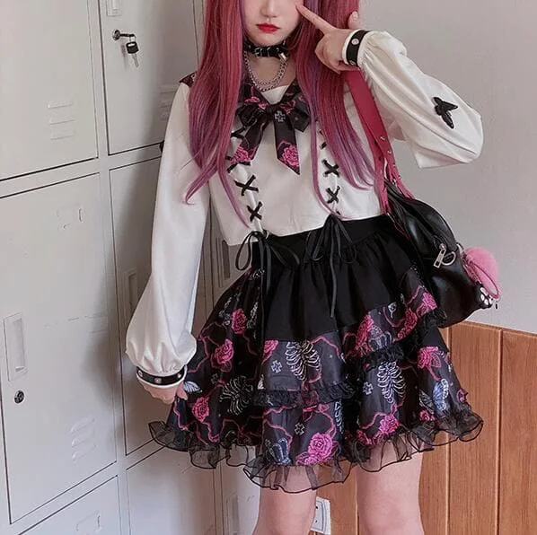 Harajuku Preppy Style Kawaii Lolita Cake Mini Skirts JK Uniform Suit SP124