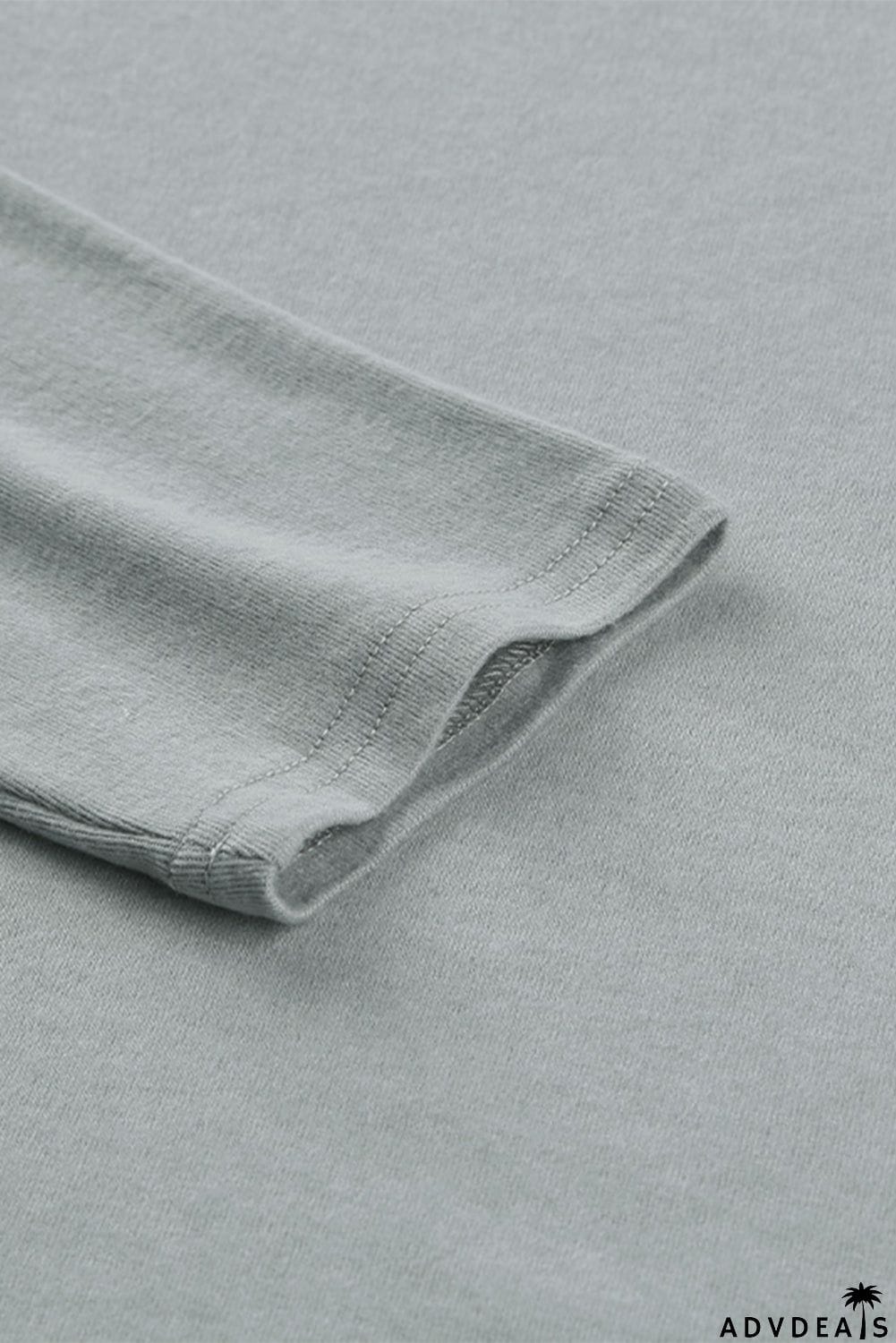 Sequin Shoulder Long Sleeve Top