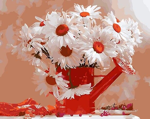 

Red Chrysanthemum – Paint By Numbers - 40*50CM, 501 Original