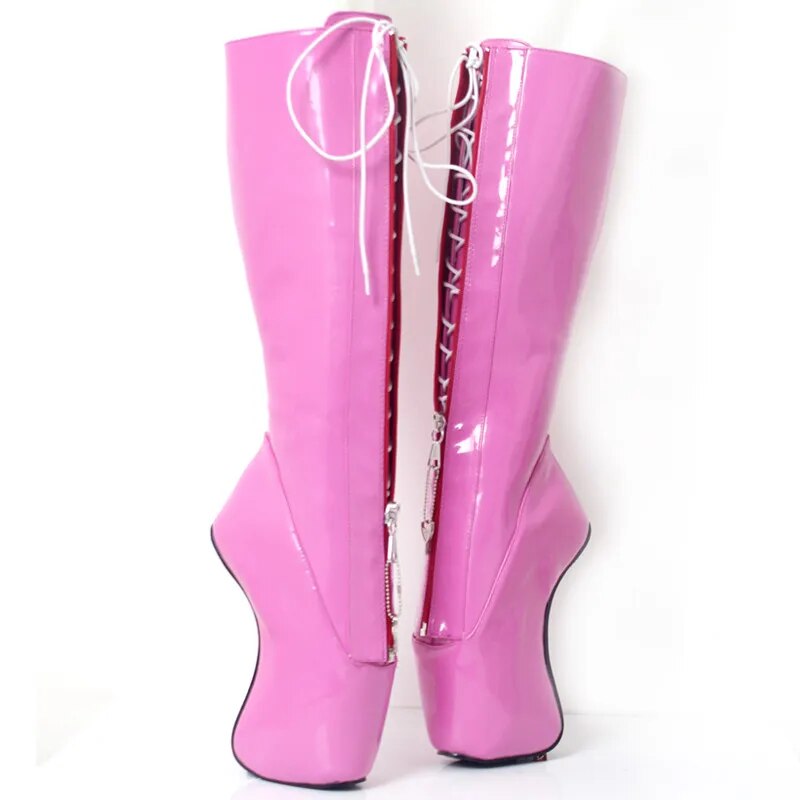 VCSHOES 7.09in High Height Women's Party Boots Hoof Heels Knee-High Boots US Size 6-14 No.MT1823