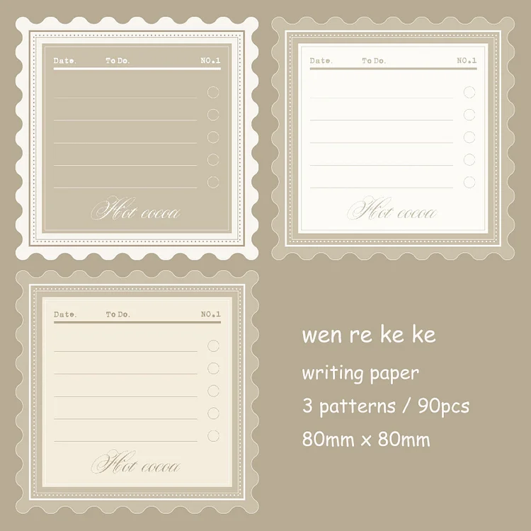 Journalsay 90 Sheets Time Note Series Vintage Border Writable N-times Posted  Sticky Notes