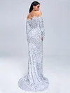 Evening Wrap Sequined One-Shoulder Dress