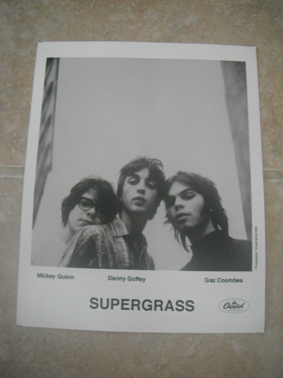 Supergrass B&W 8x10 Promo Photo Poster painting Picture