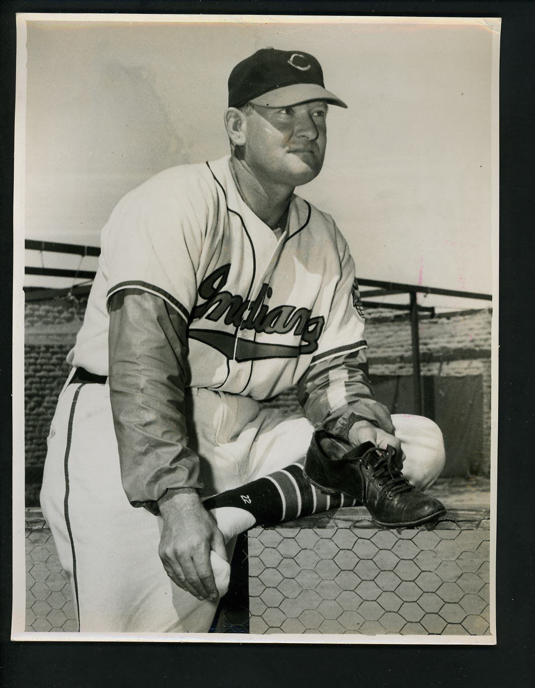 Al Benton 1950 Cleveland Plain Dealer Press Photo Poster painting Indians