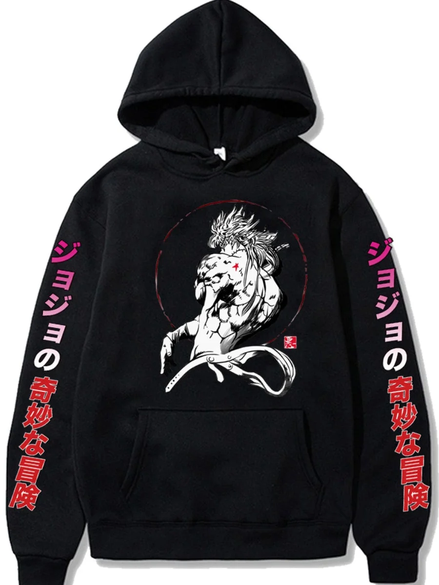 Unisex Jojo's Bizarre Adventure Sweatshirts Novelty Warm Fleece Hoodie