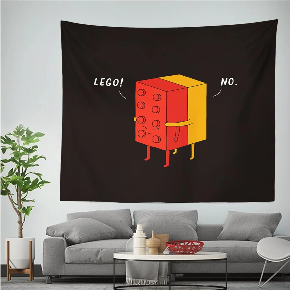 Pink Creative Series Wall Tapestry Personality Cartoon Pattern Printed Wall Cloth Tapestry Hippie Art Home Decor Yoga Mat Carpet