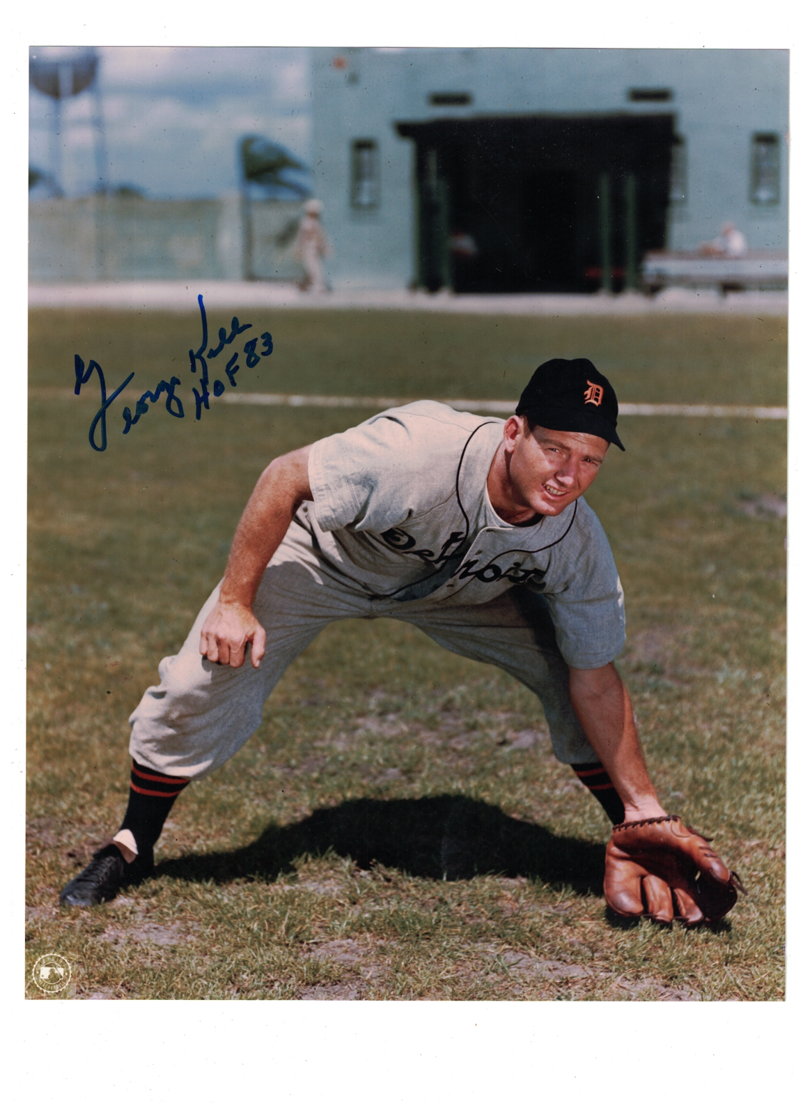 George Kell Detroit Tigers Signed Baseball Photo Poster painting W/COA