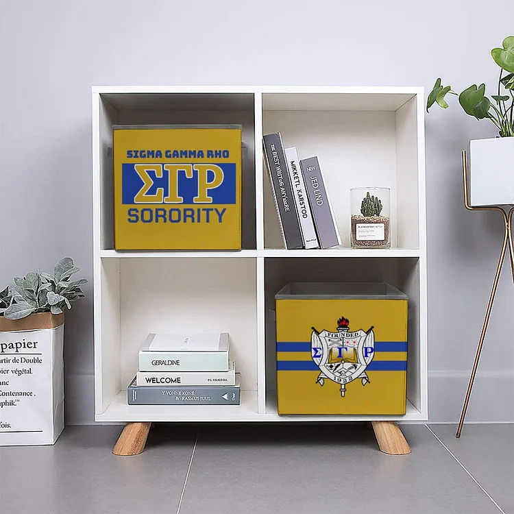 Sorority Folding Storage Bins Foldable Cube-Shaped Storage Box