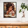 >SALE<Full Embroidery Eco-cotton Thread 11CT Print Curly Hair Girl Cross Stitch40x50cm