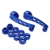 2pcs Aluminum Alloy Car Window Handle Winder Riser Replacement(Blue)