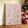 Christmas Tree 5D DIY Round Special Shaped Pearl Partial Drill Diamonds Dots Gem Art Kits with Wooden Frame Diamond Dots Paintings 30x40cm Diamonds Paintings Gem Art for Adults Beginners Home Decor