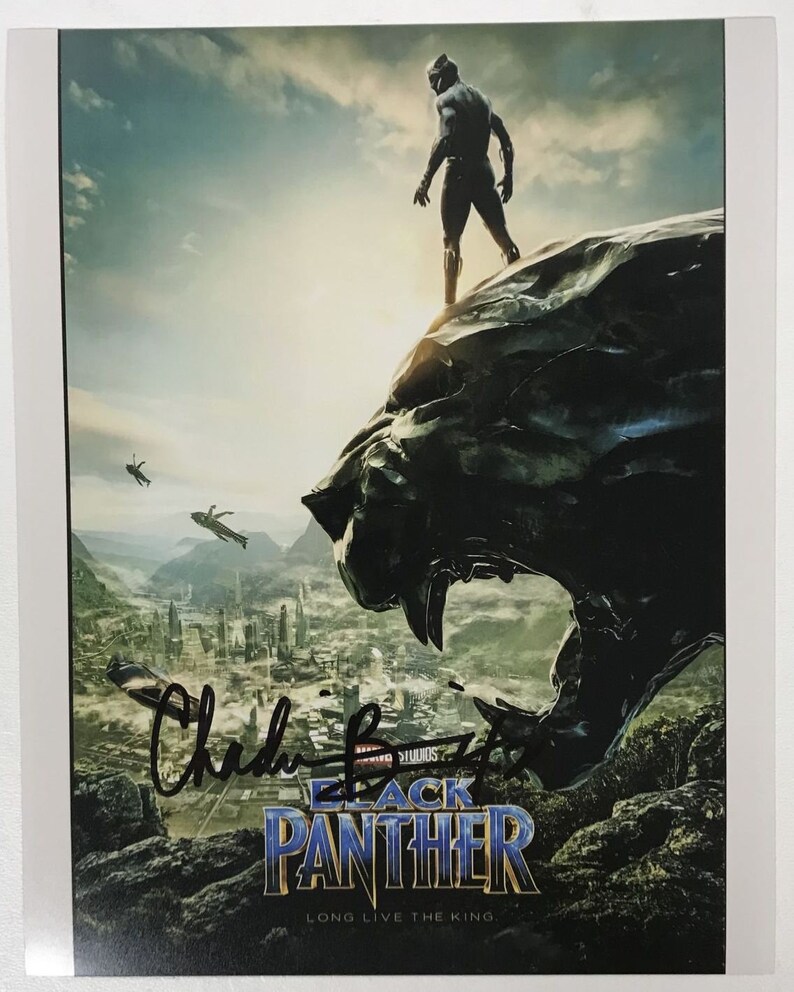 Chadwick Boseman Signed Autographed Black Panther