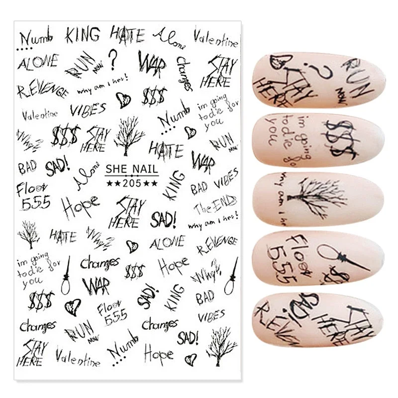 1PC 3D Nail Stickers Red Heart Love Self-Adhesive Slider Nail Art Decorations Valentine's Day Decals Manicure Accessories Tool-Nail Inspo