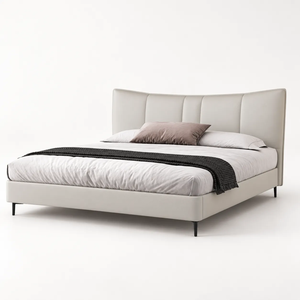 Upholstered Bed 243233 — white studio view